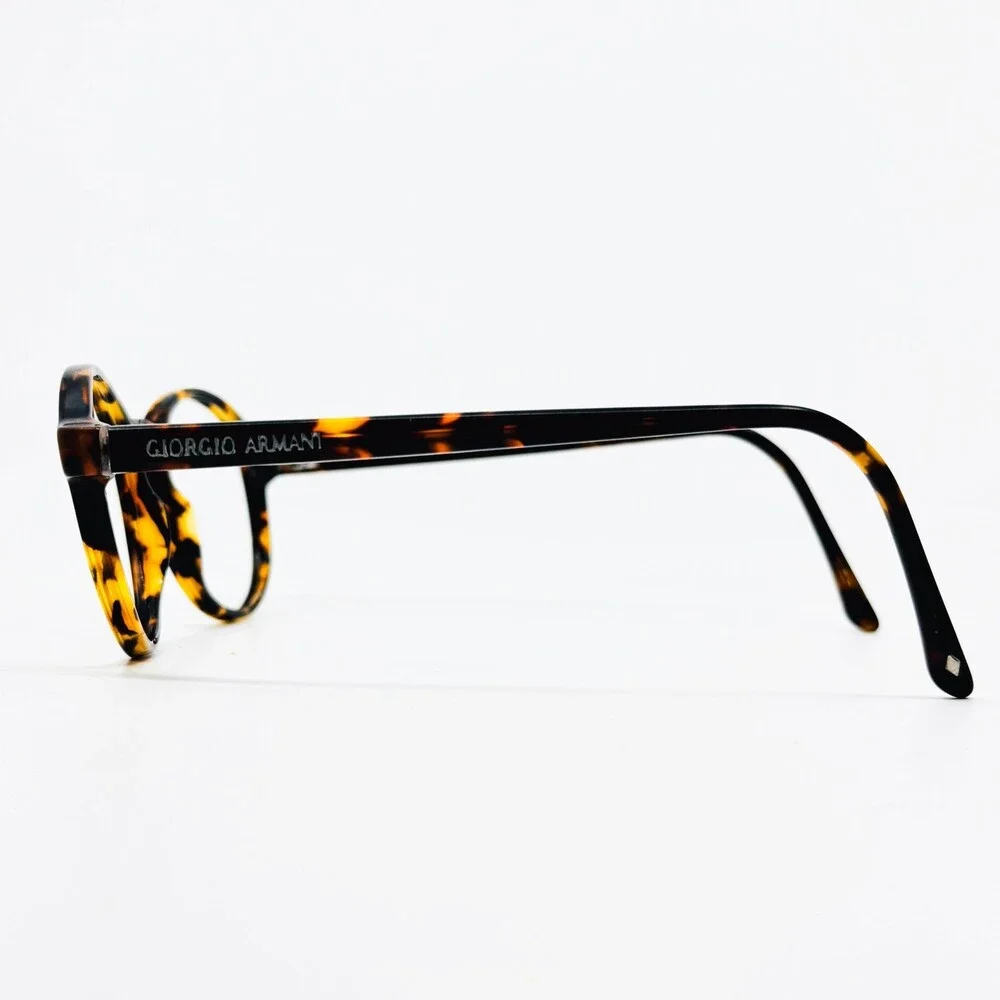 Giorgio Armani Eyeglass Frames Mens Tortoise Round Italy 48-22-145